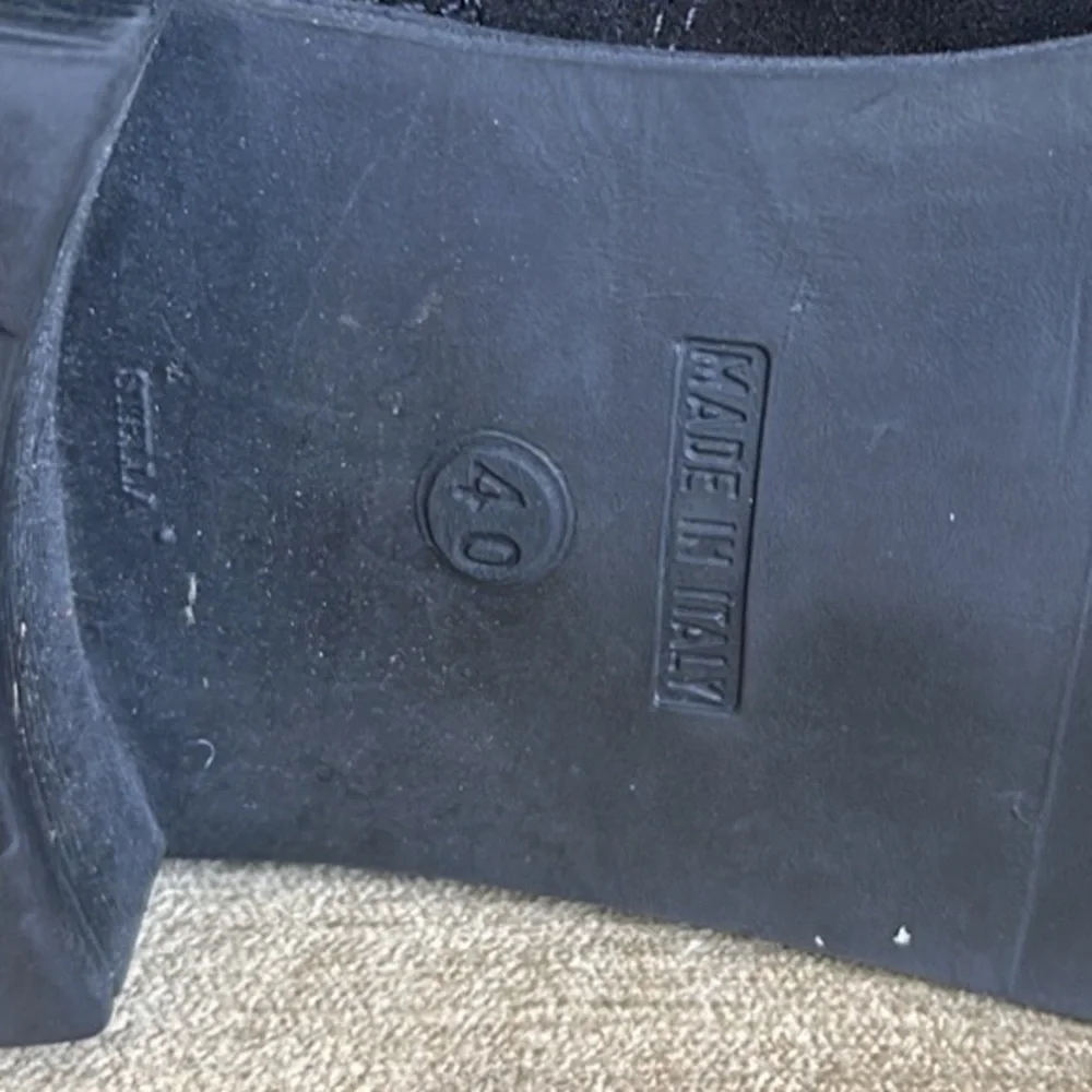 Danielle Italian Suede Over the Knee Flat Riding Boots Black, Size EU40  US 9.5